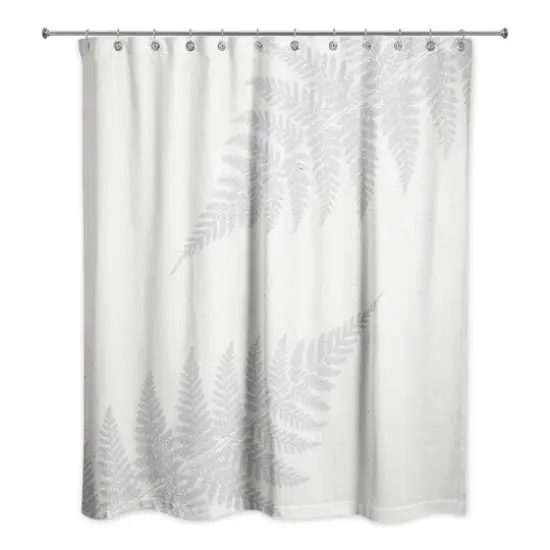Neutral Fern 71" x 74" Shower Curtain {1}