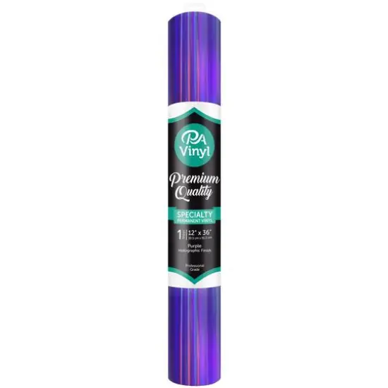 PA Vinyl Holographic Permanent Adhesive Vinyl Purple {1}