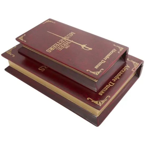 Red The Three Musketeers Storage Faux Book Box Set {9}