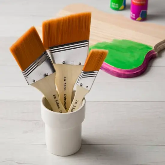 Gold Taklon Large Area Angular Brush Pack by Craft Smart&reg; {3}