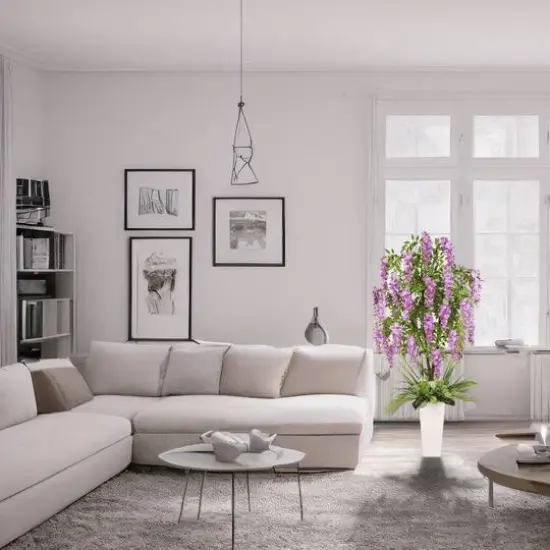 6ft. Artificial Wisteria Tree in White Decorative Pot {4}