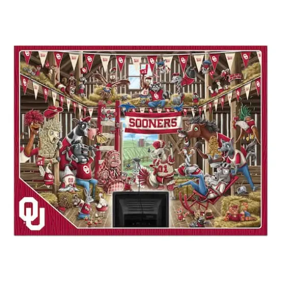 College Barnyard Fans 500 Piece Puzzle Oklahoma Sooners {5}