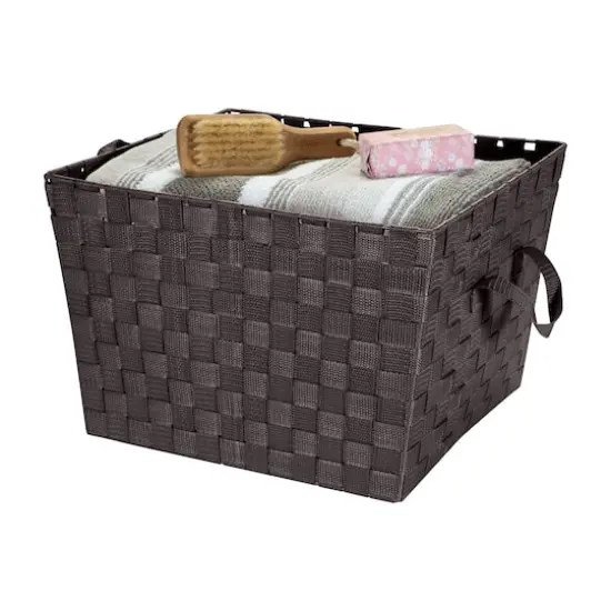 Simplify Large Woven Storage Bin Chocolate {4}