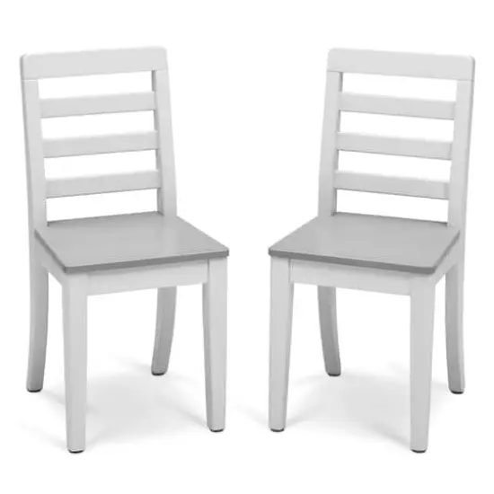 Delta Children Gateway Table & 2 Chairs Set White/Gray {5}