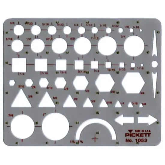 Pickett General Purpose Inking Template, 4" x 6" {1}