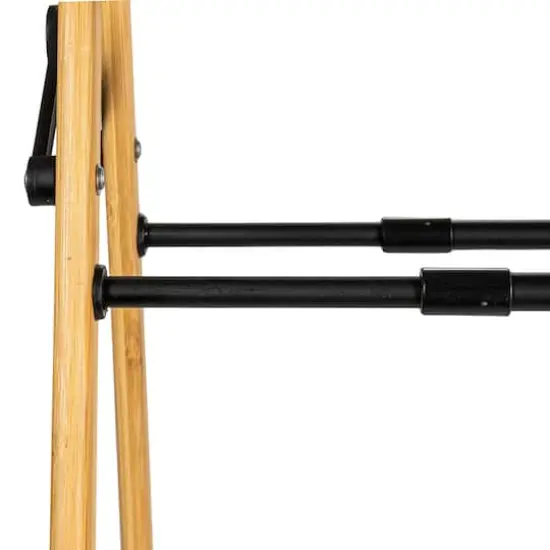 Household Essentials Bamboo V-Shaped Expandable Laundry Drying Rack {7}