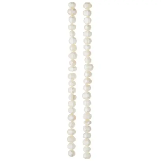 White Pearl Rondelle Beads, 8mm by Bead Landing&trade; {4}