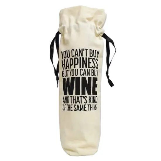 Personality Case&trade; Happiness Canvas Wine Bag {1}