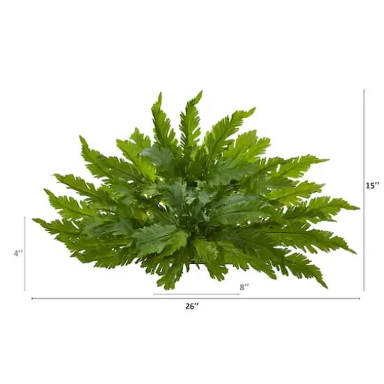 26" Green Fern Artificial Ledge Plant {3}