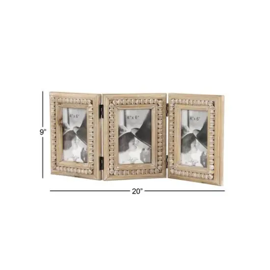 Natural Brown Wood 9" x 20" Folding Frame {6}