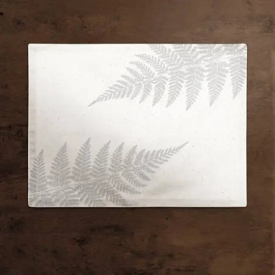 Neutral Fern 18" x 14" Cotton Twill Placemat {3}
