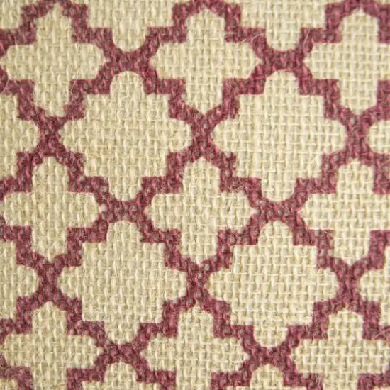 DII&reg; 9" Lattice Round Burlap Bin Wine {5}