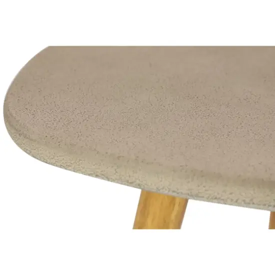 16" Gray Wood Modern Outdoor Accent Table {7}