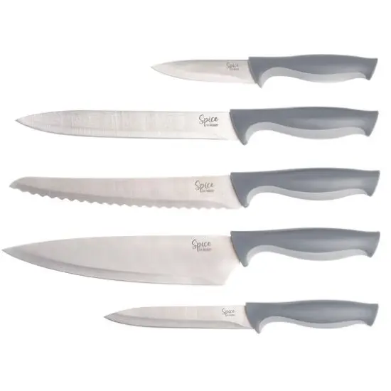 Spice by Tia Mowry Savory Saffron Gray 14 Piece Cutlery Set {6}