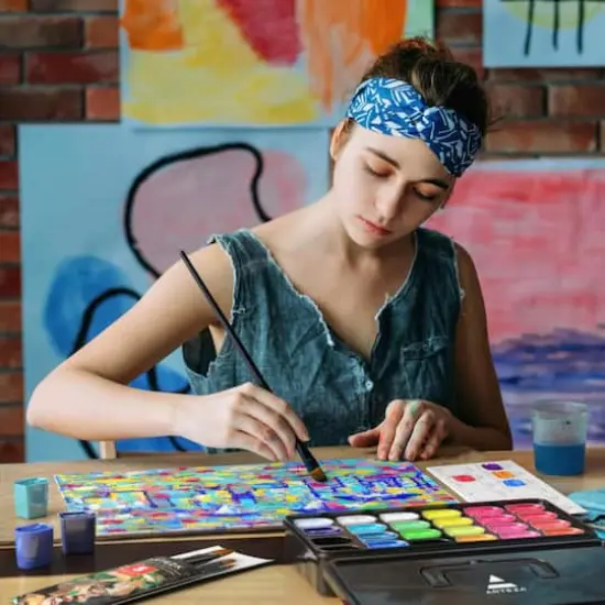 Arteza&reg; 24 Color Gouache Paint Tubs {8}