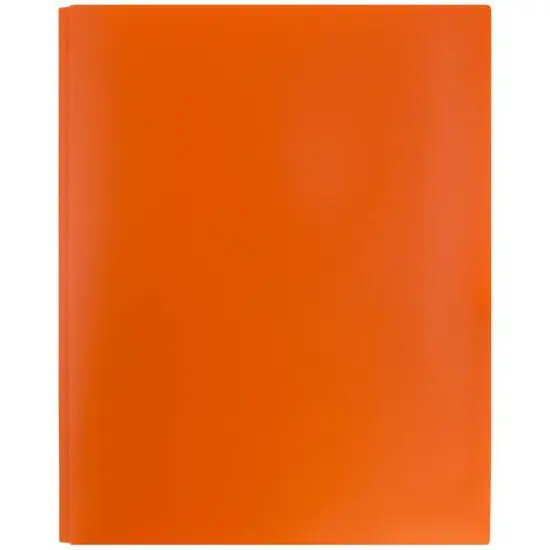 JAM Paper 9.5" x 11" Plastic 2 Pocket School POP Folders with Clasps, 6ct. Orange {7}