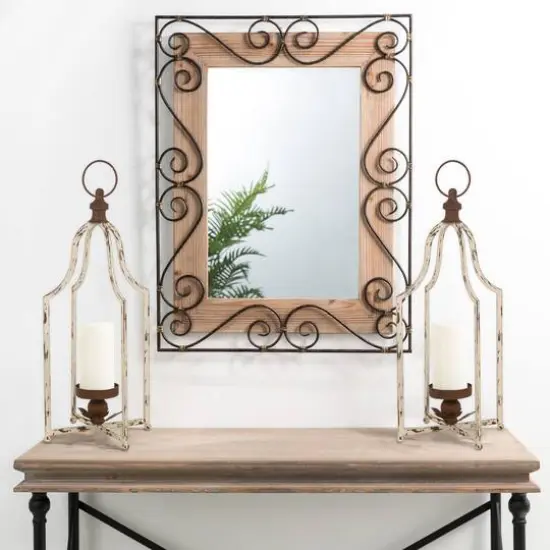 Glitzhome&reg; 22" Farmhouse Distressed Metal Lantern, 2ct. {3}