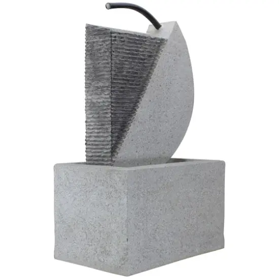 20" Gray Modern Style Rainfall Outdoor Water Fountain {4}
