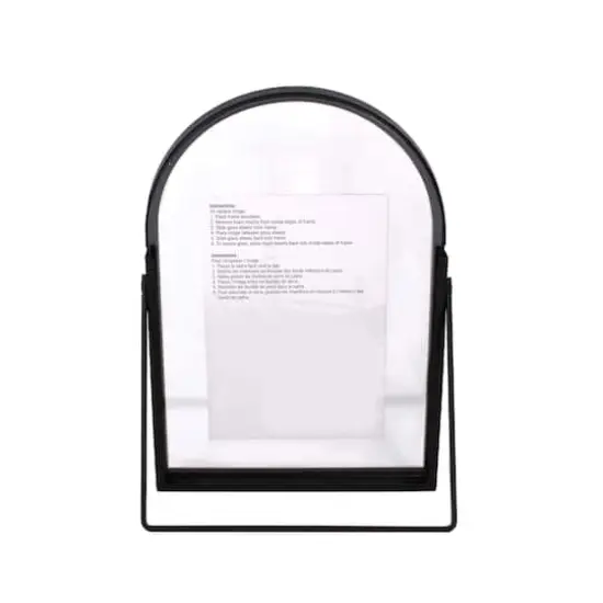 6" x 9" Arch Float Tabletop Frame by Studio D&eacute;cor&reg; Treasured Finds Black {4}