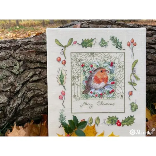 Merejka The Christmas Robin Counted Cross Stitch Kit {5}