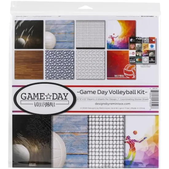 Reminisce Collection Kit 12"X12"-Game Day Volleyball {1}