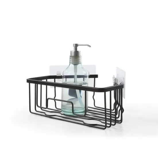 SunnyPoint 10" Aluminum Triangle Corner Storage Basket Black {1}