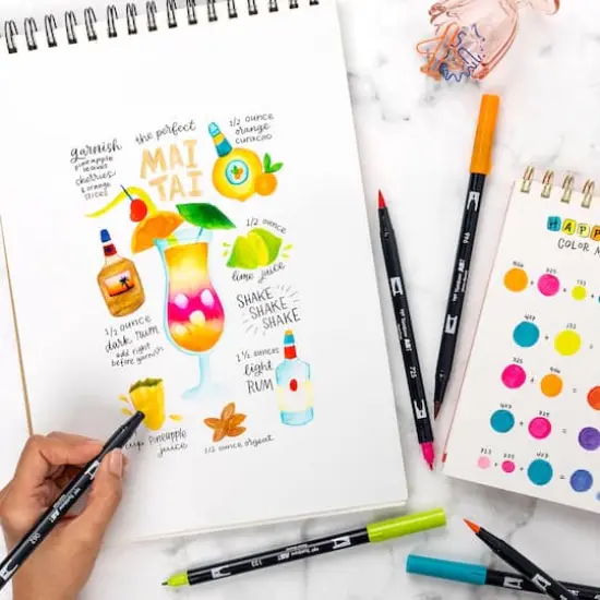 Tombow Happy Hour Dual Brush Pen Set {9}