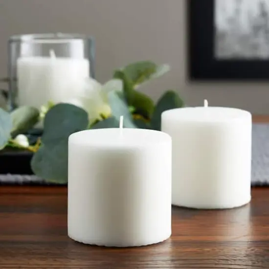 Ashland&reg; Basic Elements&trade; White Pillar Candle, 3 Pack {3}