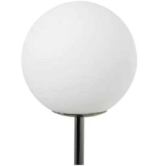 73" 2 Orb Light Floor Lamp with Marble Base Black {4}