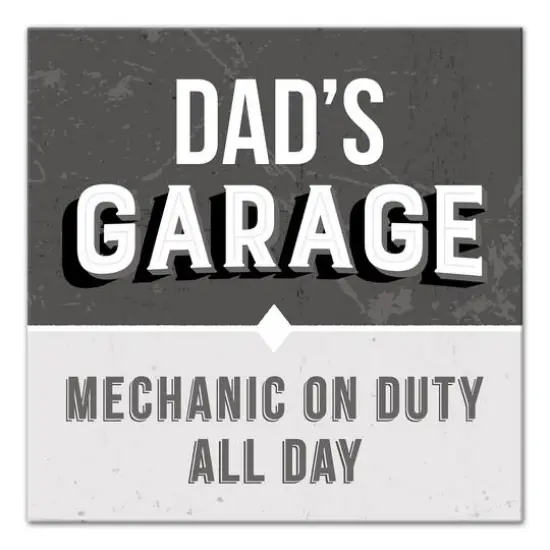 Garage Gray Dad Canvas Wall Art {1}