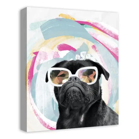 Kaleidoscope Pug 6 Canvas Wall Art {3}