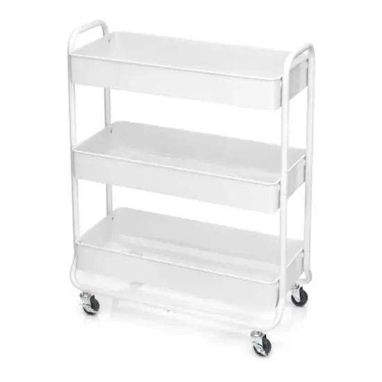 Hudson Rolling Cart by Simply Tidy&trade; White {1}