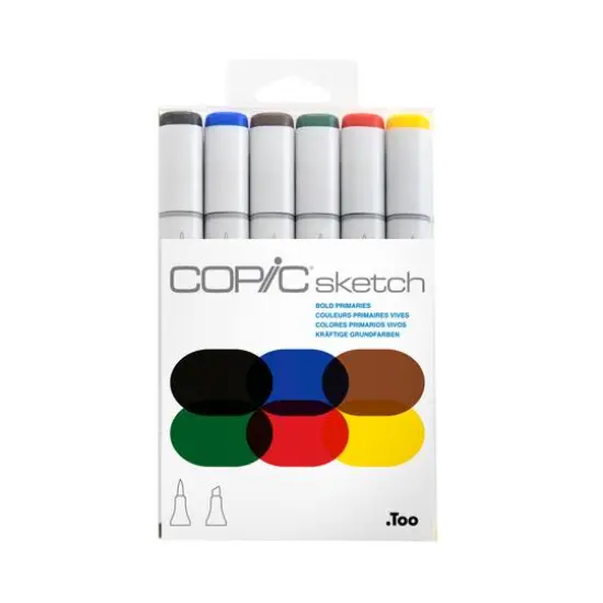 Copic&reg; Bold Primaries Sketch Marker Set {6}