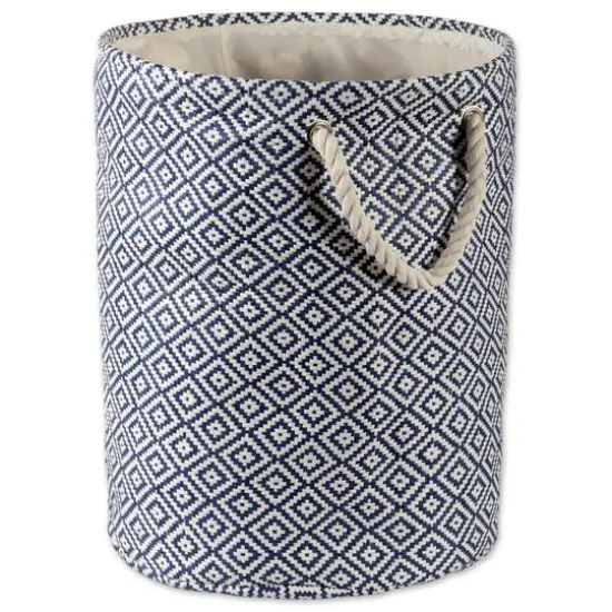 DII&reg; Large Round Geo Diamond Paper Bin Nautical Blue {1}