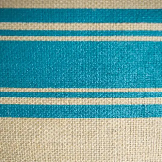 DII&reg; 9" Round Border Burlap Bin Teal {5}