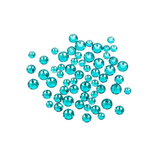 Round Flatback Austrian Crystals Mix by Bead Landing&trade;, 60ct. Blue Zircon {1}