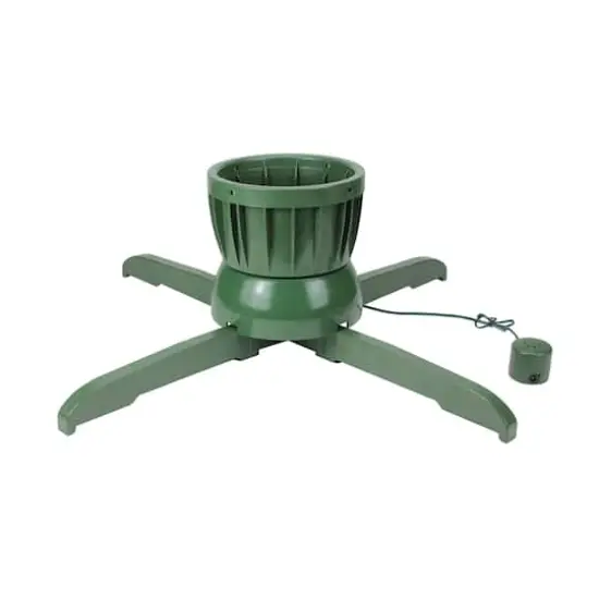 24" Green Musical Rotating Tree Stand for Live Trees {1}