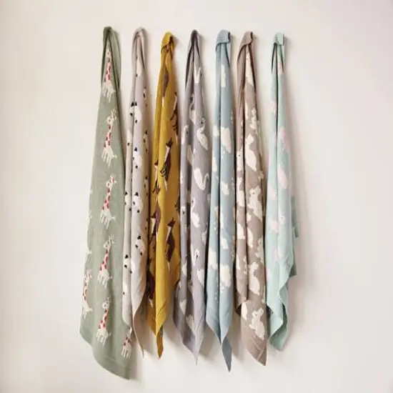 Hello Honey&reg; Gray Cotton Knit Sheep Blanket {3}