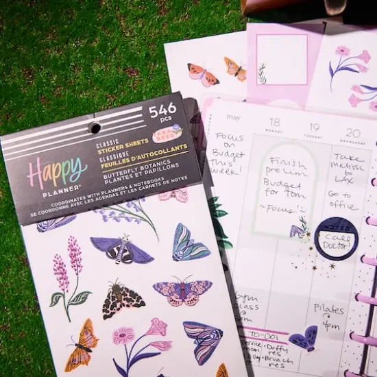 The Classic Happy Planner&reg; Butterfly Botanics Sticker Book {9}