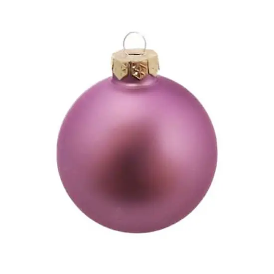 Whitehurst 28 Pack 2" Matte Glass Ball Ornaments Lavender {1}