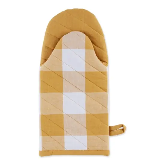 DII&reg; Buffalo Check Oven Mitts, 2ct. Honey Gold {4}