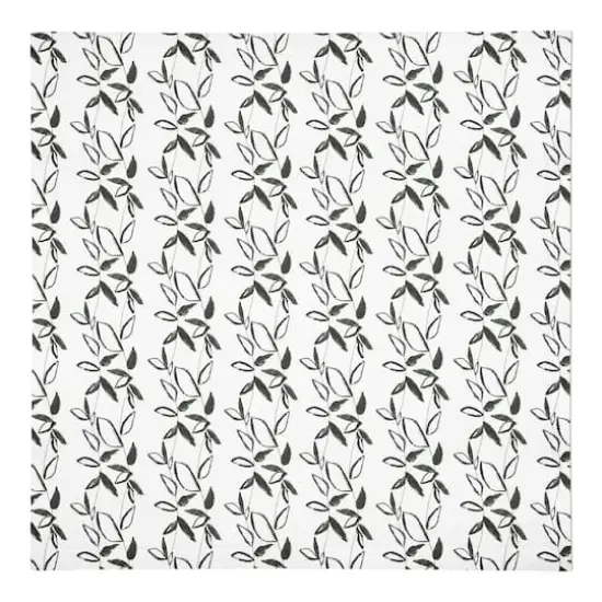 Black Leaf Stripes 10" x 10" Cotton Twill Napkin {1}