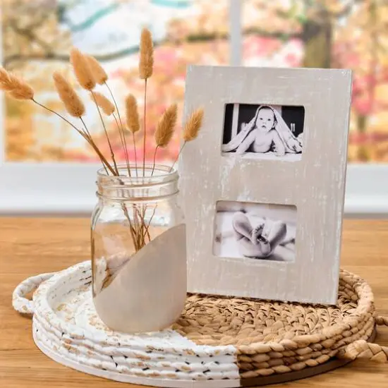 FolkArt&reg; Home Decor&trade; White & Tan Chalk Paint with Brushes Kit {8}