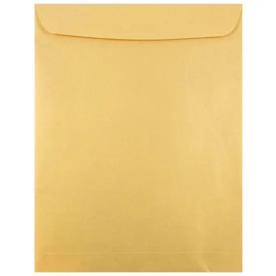 JAM Paper 10" x 13" Gold Stardream Open End Catalog Metallic Envelopes {1}