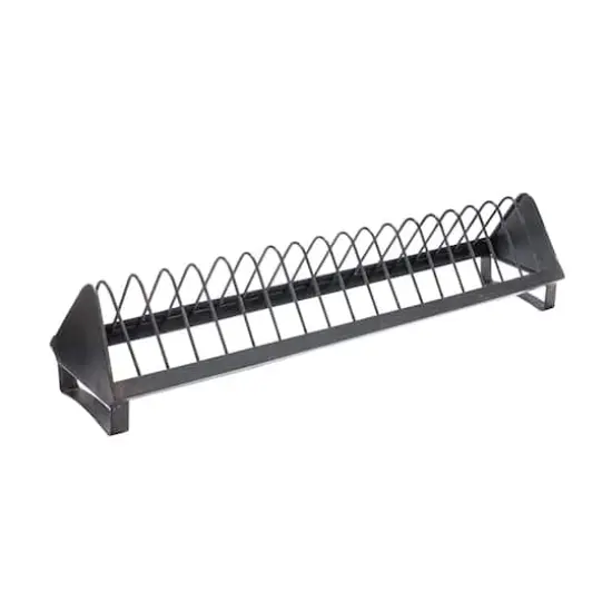Hello Honey&reg; 24" Distressed Black Rustic Farmhouse Metal Dish Rack {1}