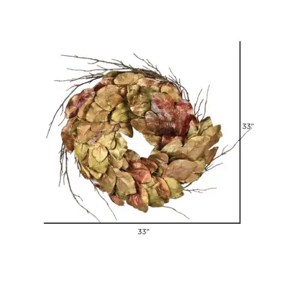 33" Brown Maple Wreath {3}