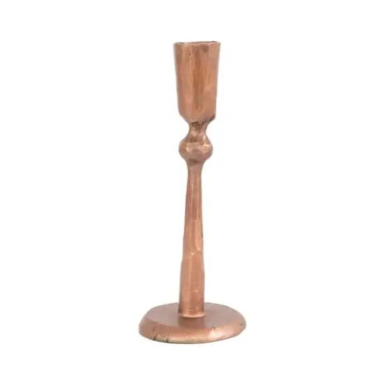 Hello Honey® 7" Antique Copper Hand-Forged Iron Taper Candle Holder {1}