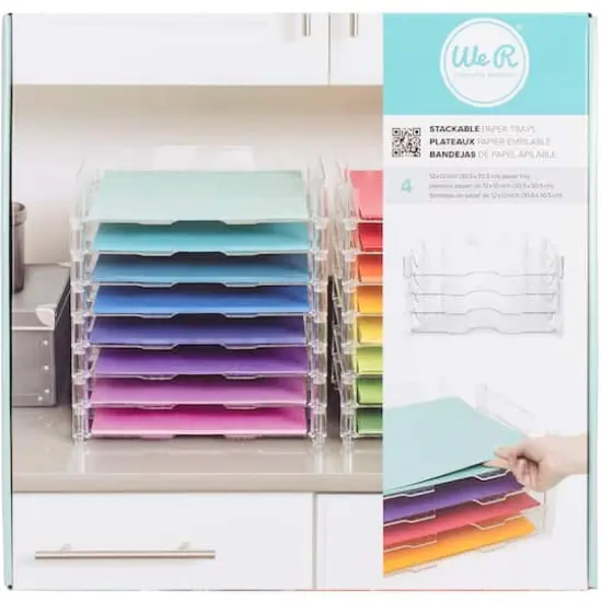 We R Memory Keepers&reg; Clear Stackable Acrylic Paper Trays, 4ct. {1}