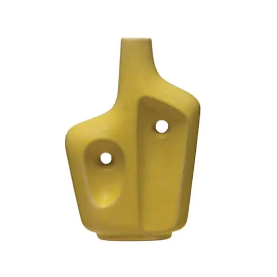 Hello Honey&reg; 8.5" Yellow Stoneware Abstract Sculptural Vase {1}
