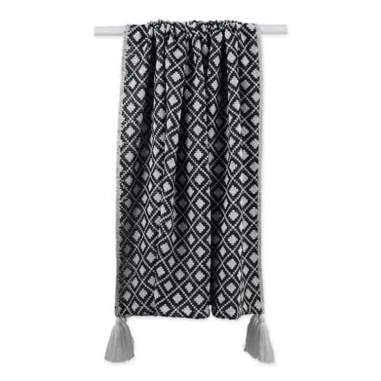 DII&reg; Diamond Lattice Throw Black {7}